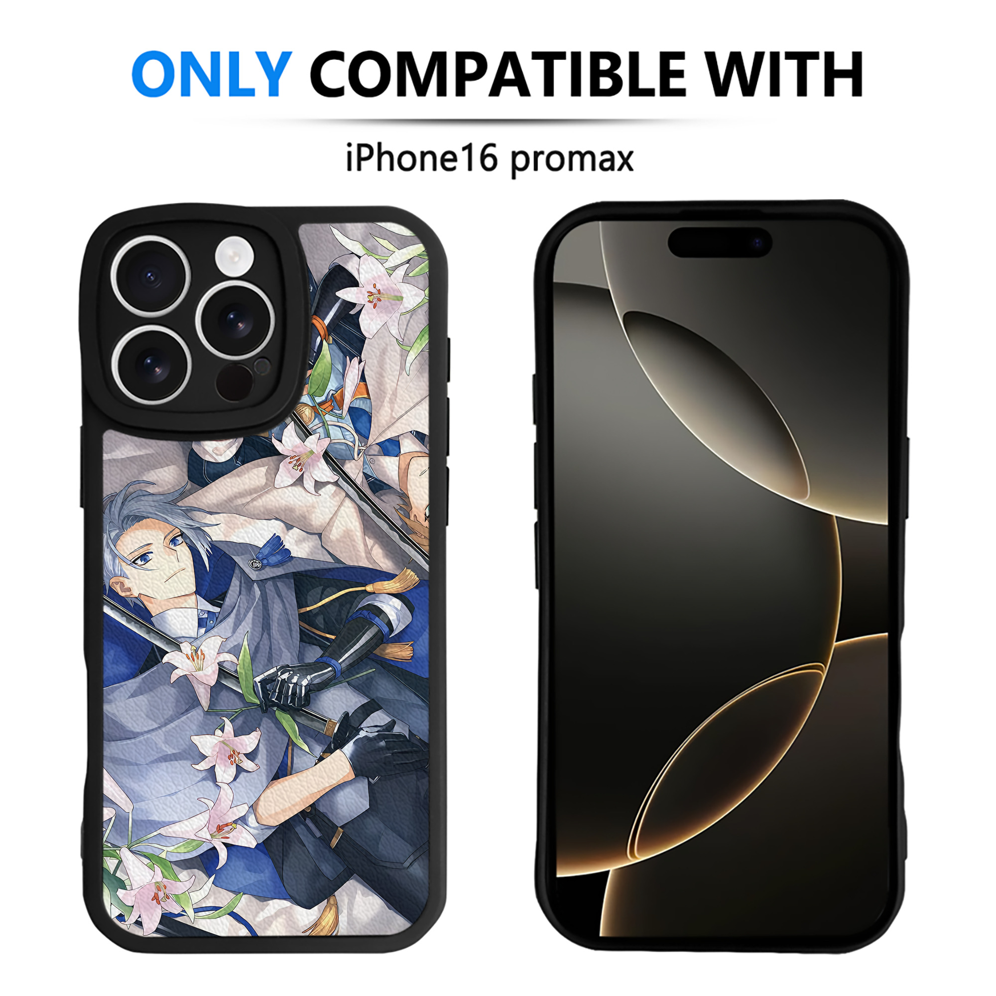 （画像用） 刀剣乱舞 Touken Ranbu 【iPhone 16シリーズ対応】シリコンスマホケース（レザー調） 材質：シリコン